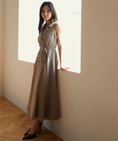 Luan(ルアン)の「【Luan】TRENCH LONG DRESS/トレンチロングドレス(ワンピース・レディース・アイボリー/ベージュ・1/0)」の16枚目の写真