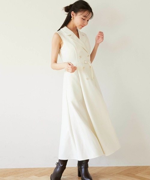 Luan(ルアン)の「【Luan】TRENCH LONG DRESS/トレンチロングドレス(ワンピース・レディース・アイボリー/ベージュ・1/0)」の13枚目の写真