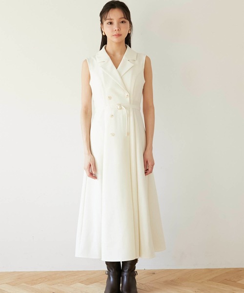 Luan(ルアン)の「【Luan】TRENCH LONG DRESS/トレンチロングドレス(ワンピース・レディース・アイボリー/ベージュ・1/0)」の7枚目の写真