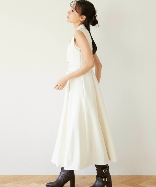 Luan(ルアン)の「【Luan】TRENCH LONG DRESS/トレンチロングドレス(ワンピース・レディース・アイボリー/ベージュ・1/0)」の5枚目の写真