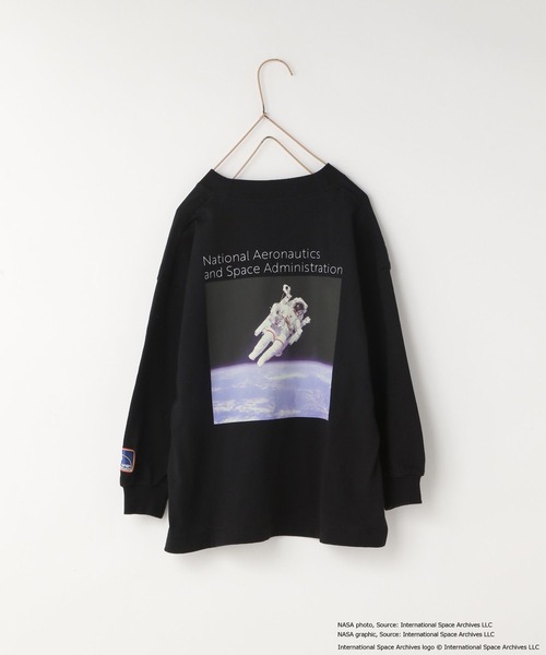 LOWRYS FARM（ローリーズファーム）の「ＮＡＳＡプリントロンＴ　 593053（Tシャツ/カットソー・キッズ・ブラック/オフホワイト/グレー・140cm/130cm/120cm/110cm/150cm）」の3枚目の写真