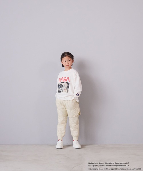 LOWRYS FARM（ローリーズファーム）の「ＮＡＳＡプリントロンＴ　 593053（Tシャツ/カットソー・キッズ・ブラック/オフホワイト/グレー・140cm/130cm/120cm/110cm/150cm）」の5枚目の写真