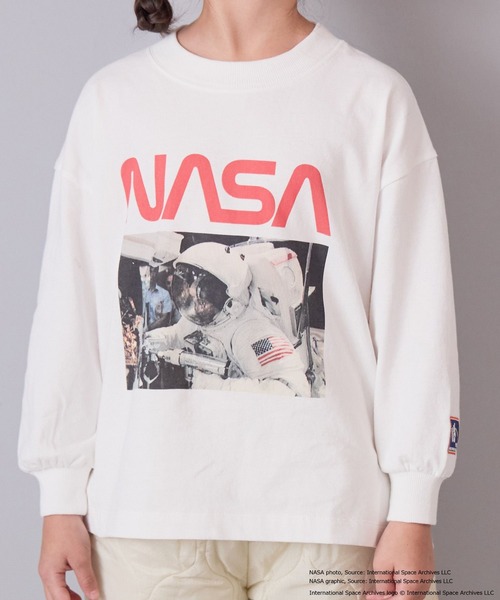 LOWRYS FARM（ローリーズファーム）の「ＮＡＳＡプリントロンＴ　 593053（Tシャツ/カットソー・キッズ・ブラック/オフホワイト/グレー・140cm/130cm/120cm/110cm/150cm）」の8枚目の写真