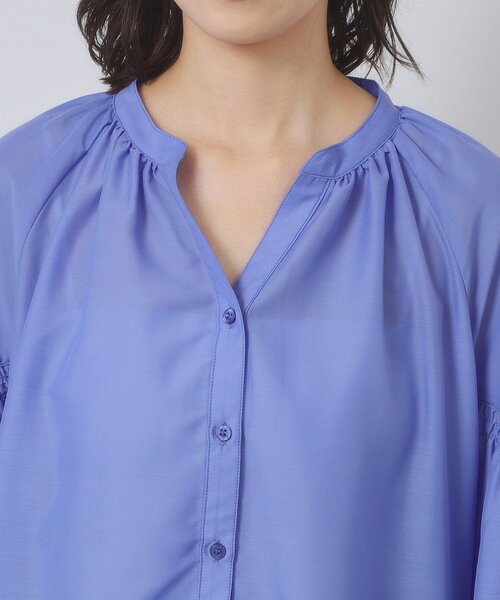 ITS'DEMO（イッツデモ）の「【手洗い可】シアーボリューム袖ブラウス（シャツ/ブラウス・レディース・ブルー/パープル系/ブラック・00）」の22枚目の写真