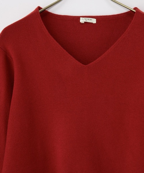 【854】マスターバニーエディション【4】柔らかニット　赤系　極美品　セーター セール】 チェック柄ボトルネックニットプルオーバー （ニット