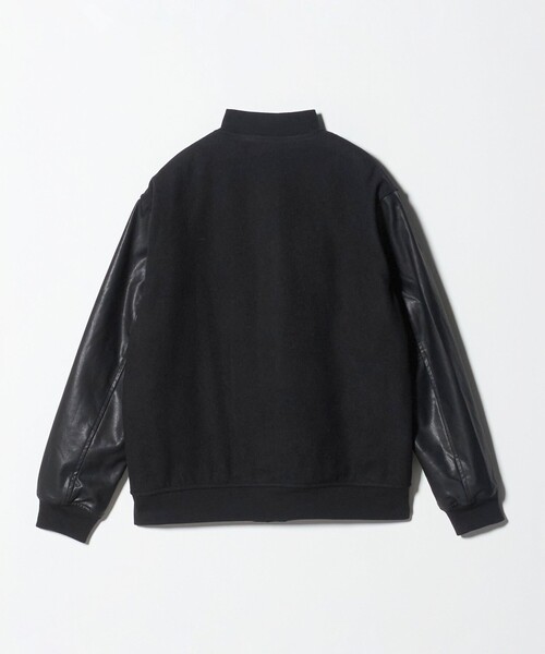 B&Y ブラックメルトン レザーライク スタジャン WARDROBE SMART】ブラックメルトン レザーライク スタジャン