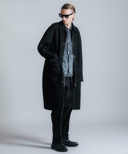 CRIMIE（クライミー）の「MELTON WOOL COAT（ダウンジャケット/コート・メンズ・ブラック・S/M/L/XL/XXL）」の2枚目の写真