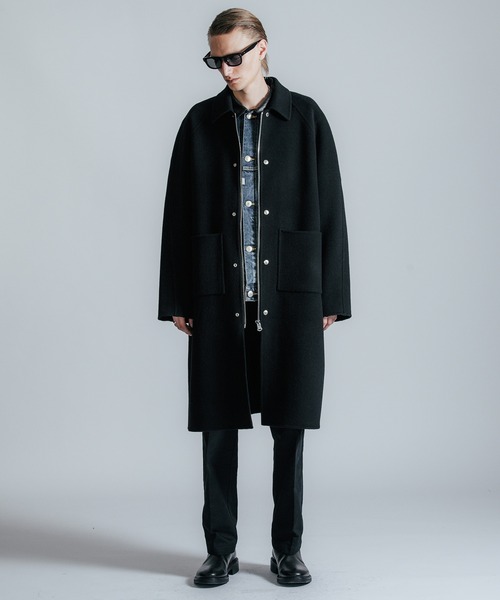 CRIMIE（クライミー）の「MELTON WOOL COAT（ダウンジャケット/コート・メンズ・ブラック・S/M/L/XL/XXL）」の7枚目の写真