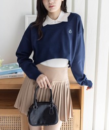 clear | 2way刺繍入りアンサンブルニットトップス［大人 カジュアル 着回し力抜群］≪AW新作≫(ニット/セーター)