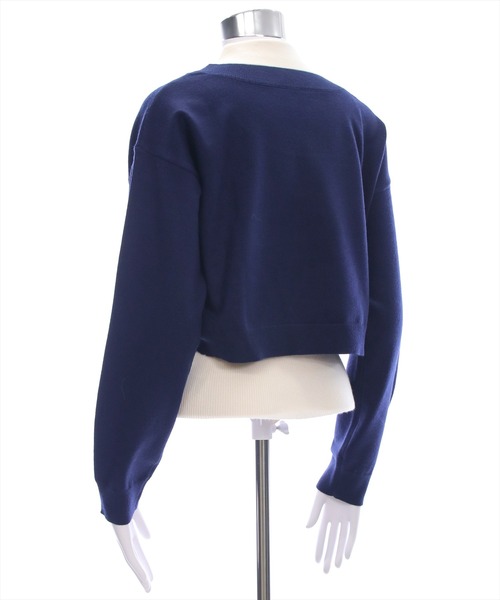 clear（クリア）の「2way刺繍入りアンサンブルニットトップス［大人 カジュアル 着回し力抜群］≪AW新作≫（ニット/セーター・レディース・ブラック/杢グレー/ピンク/ネイビー・F）」の12枚目の写真