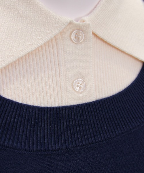 clear（クリア）の「2way刺繍入りアンサンブルニットトップス［大人 カジュアル 着回し力抜群］≪AW新作≫（ニット/セーター・レディース・ブラック/杢グレー/ピンク/ネイビー・F）」の16枚目の写真