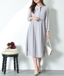 INTERPLANET | シフォンジョーゼットプリーツワンピース(ワンピース)