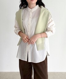 fredy emue | バンドカラーフリルシャツ(シャツ/ブラウス)