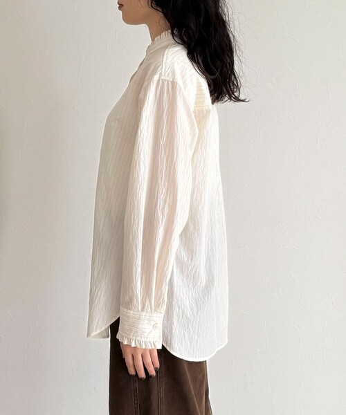 fredy emue（フレディエミュ）の「バンドカラーフリルシャツ（シャツ/ブラウス・レディース・ホワイト系その他/ブルー・38）」の22枚目の写真