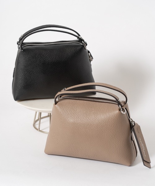 GIANNI CHIARINI/ジャンニキアリーニ】2WAY レザーハンドバッグ