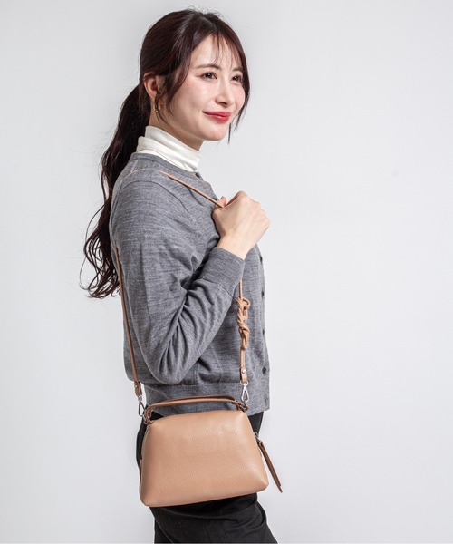 GIANNI CHIARINI/ジャンニキアリーニ】2WAY レザーハンドバッグ