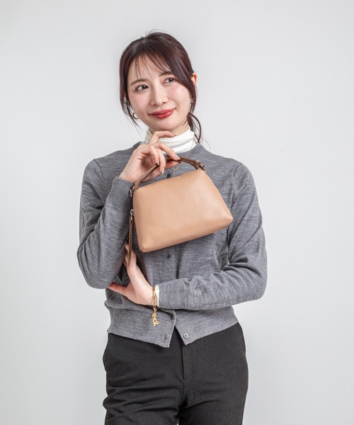 GIANNI CHIARINI/ジャンニキアリーニ】2WAY レザーハンドバッグ