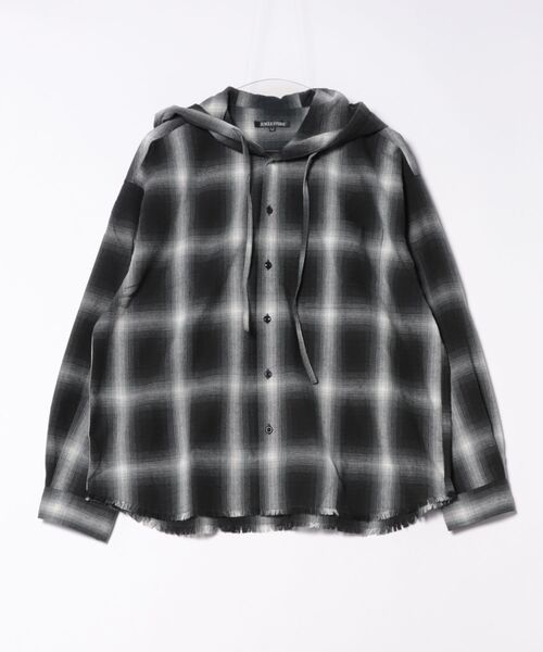 8(eight)(エイト)の「オーバーサイズフードシャツ(シャツ/ブラウス・メンズ・ブラック/ブルー/ブラウン・MEDIUM/LARGE)」の1枚目の写真