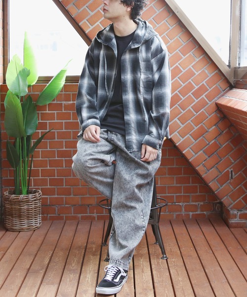 8(eight)(エイト)の「オーバーサイズフードシャツ(シャツ/ブラウス・メンズ・ブラック/ブルー/ブラウン・MEDIUM/LARGE)」の5枚目の写真