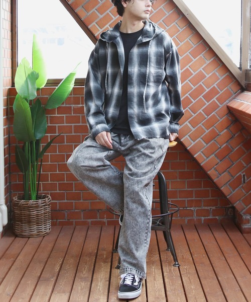 8(eight)(エイト)の「オーバーサイズフードシャツ(シャツ/ブラウス・メンズ・ブラック/ブルー/ブラウン・MEDIUM/LARGE)」の13枚目の写真