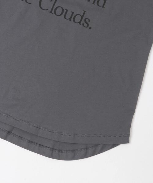 F by ROSSO（エフバイロッソ）の「F by ROSSO　ロゴプリントTシャツ（Tシャツ/カットソー・レディース・チャコールグレー/オフホワイト・FREE）」の5枚目の写真