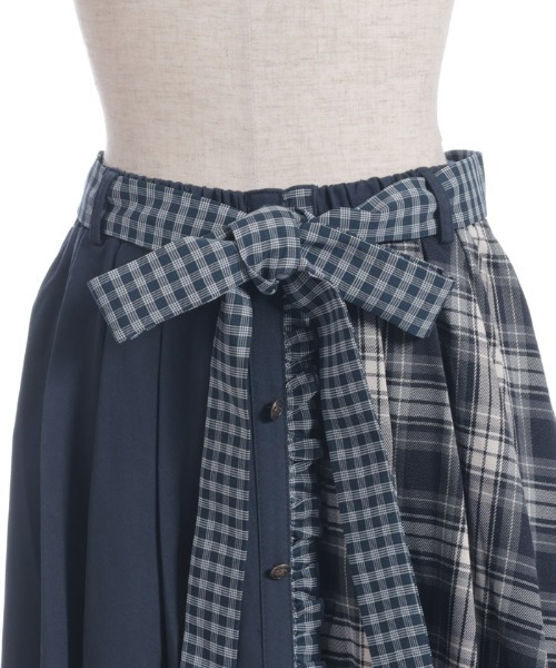 axes femme（アクシーズファム）の「前ボタンレイヤード風スカート（スカート・レディース・ブラック/ネイビー/ベージュ・FREE）」の14枚目の写真
