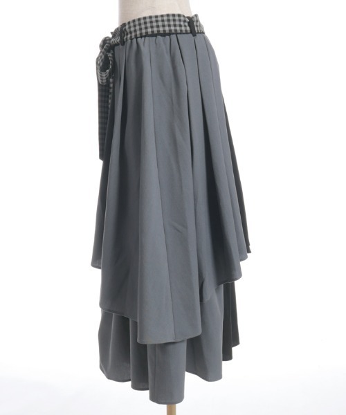 axes femme（アクシーズファム）の「前ボタンレイヤード風スカート（スカート・レディース・ブラック/ネイビー/ベージュ・FREE）」の17枚目の写真