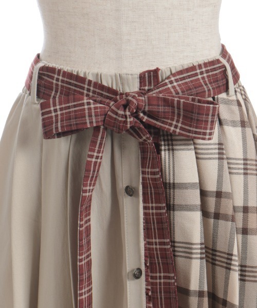 axes femme（アクシーズファム）の「前ボタンレイヤード風スカート（スカート・レディース・ブラック/ネイビー/ベージュ・FREE）」の6枚目の写真