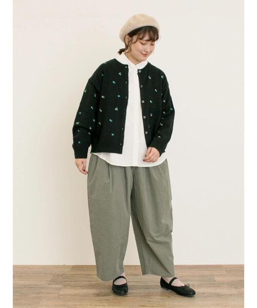 Samansa Mos2（サマンサ モスモス）の「花柄総刺繍ニットカーディガン（カーディガン/ボレロ・レディース・ボルドー/キナリ/ブラック/オレンジ・F）」の18枚目の写真