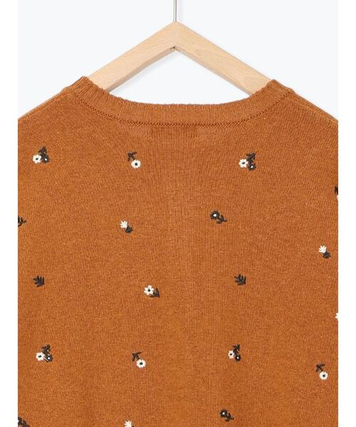Samansa Mos2（サマンサ モスモス）の「花柄総刺繍ニットカーディガン（カーディガン/ボレロ・レディース・ボルドー/キナリ/ブラック/オレンジ・F）」の17枚目の写真