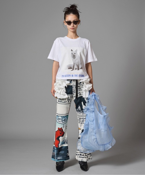 NON TOKYO（ノントーキョー）の「PRINT RIB FLARE PANTS（その他パンツ・レディース・カモフラージュ/その他/アニマル・FREE）」の5枚目の写真