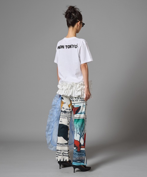 NON TOKYO（ノントーキョー）の「PRINT RIB FLARE PANTS（その他パンツ・レディース・カモフラージュ/その他/アニマル・FREE）」の4枚目の写真