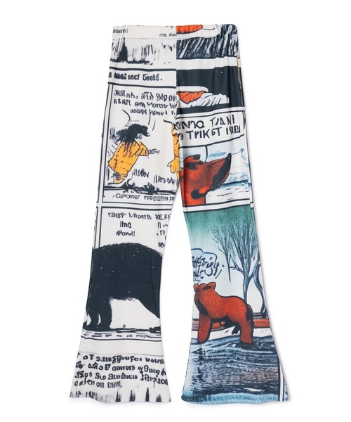 NON TOKYO（ノントーキョー）の「PRINT RIB FLARE PANTS（その他パンツ・レディース・カモフラージュ/その他/アニマル・FREE）」の6枚目の写真