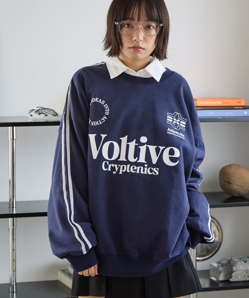 PBLIM（ページボーイリム）の「《UNISEX》ラインスリーブロゴスウェット（スウェット・レディース・グレー/ネイビー・MEDIUM/LARGE）」の6枚目の写真