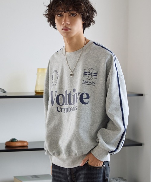 PBLIM（ページボーイリム）の「《UNISEX》ラインスリーブロゴスウェット（スウェット・レディース・グレー/ネイビー・MEDIUM/LARGE）」の13枚目の写真