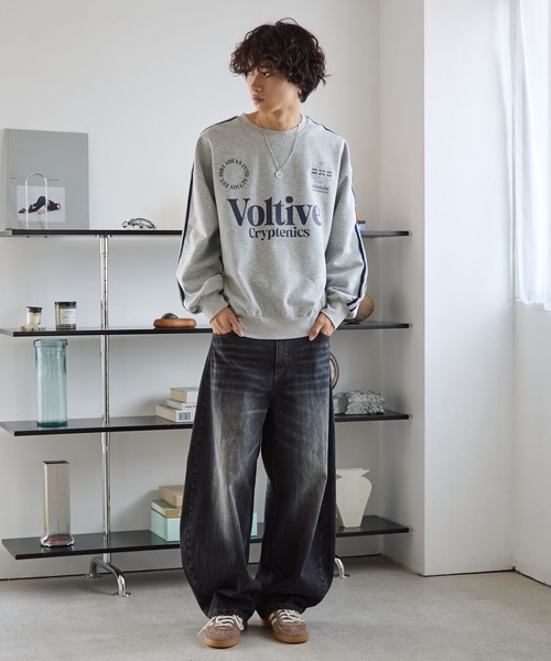 PBLIM（ページボーイリム）の「《UNISEX》ラインスリーブロゴスウェット（スウェット・レディース・グレー/ネイビー・MEDIUM/LARGE）」の16枚目の写真