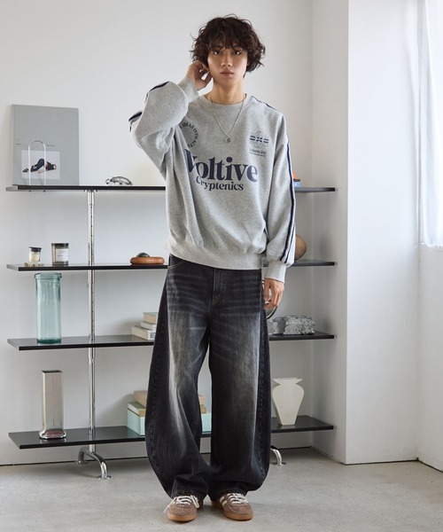 PBLIM（ページボーイリム）の「《UNISEX》ラインスリーブロゴスウェット（スウェット・レディース・グレー/ネイビー・MEDIUM/LARGE）」の17枚目の写真