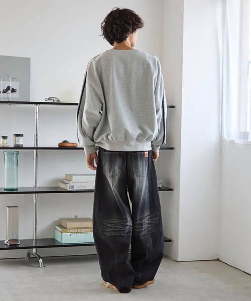 PBLIM（ページボーイリム）の「《UNISEX》ラインスリーブロゴスウェット（スウェット・レディース・グレー/ネイビー・MEDIUM/LARGE）」の18枚目の写真