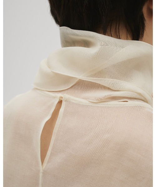 TODAYFUL（トゥデイフル）の「Sheer Tie Blouse（シャツ/ブラウス・レディース・キナリ/ダークブラウン・FREE）」の10枚目の写真