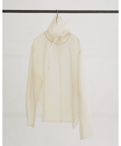 TODAYFUL（トゥデイフル）の「Sheer Tie Blouse（シャツ/ブラウス・レディース・キナリ/ダークブラウン・FREE）」の13枚目の写真