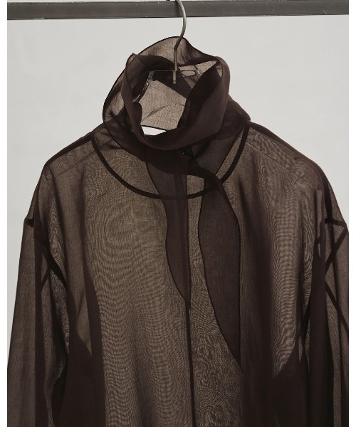 TODAYFUL（トゥデイフル）の「Sheer Tie Blouse（シャツ/ブラウス・レディース・キナリ/ダークブラウン・FREE）」の15枚目の写真