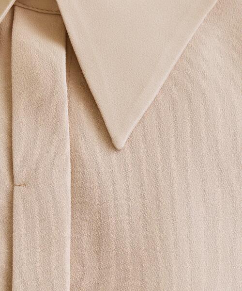 OPAQUE.CLIP(オペークドットクリップ)の「【es】ビックカラーブラウス【洗濯機OK】(シャツ/ブラウス・レディース・ライトベージュ/ネイビー・36/38)」の15枚目の写真