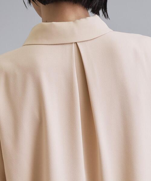 OPAQUE.CLIP(オペークドットクリップ)の「【es】ビックカラーブラウス【洗濯機OK】(シャツ/ブラウス・レディース・ライトベージュ/ネイビー・36/38)」の6枚目の写真