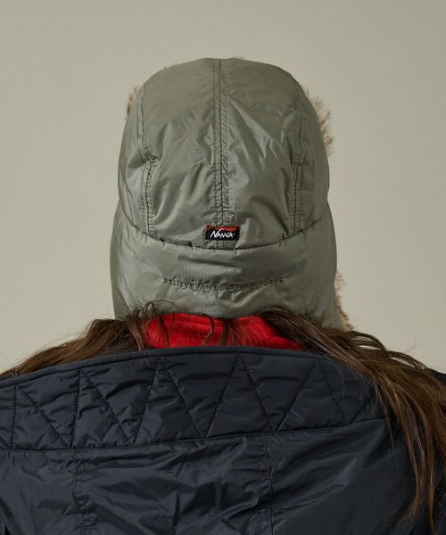 NANGA（ナンガ）の「【NANGA/ナンガ】AURORA TEX FUR FLIGHT CAP/オーロラテックス ファー フライトキャップ/ファー/ユニセックス/N2532-3A055Z（キャップ・メンズ・ブラック/ダークベージュ/グリーン系その他・フリー）」の5枚目の写真