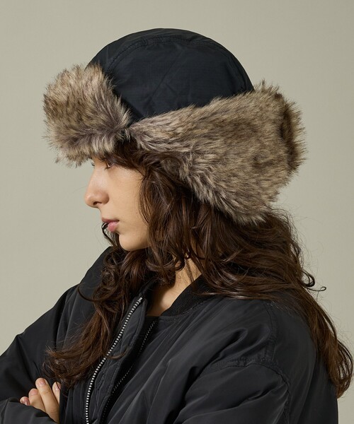 NANGA（ナンガ）の「【NANGA/ナンガ】AURORA TEX FUR FLIGHT CAP/オーロラテックス ファー フライトキャップ/ファー/ユニセックス/N2532-3A055Z（キャップ・メンズ・ブラック/ダークベージュ/グリーン系その他・フリー）」の9枚目の写真