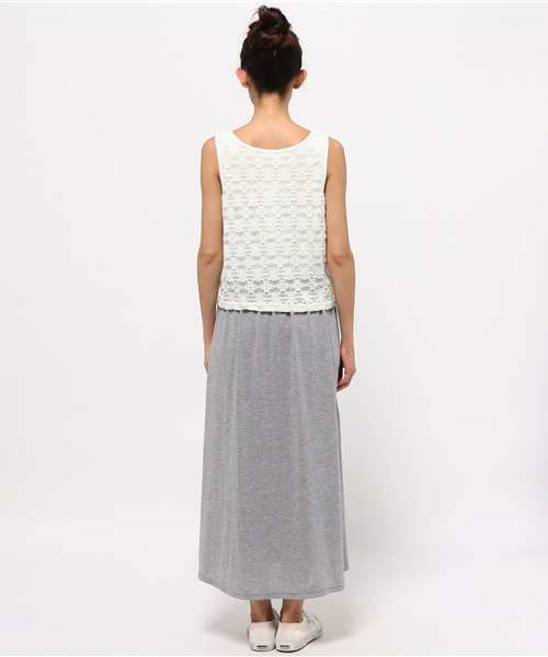 OUTLET（アウトレット）の「【Discoat Parisien】レーストップマキシOP（ワンピース・レディース・杢グレー・LARGE）」の2枚目の写真