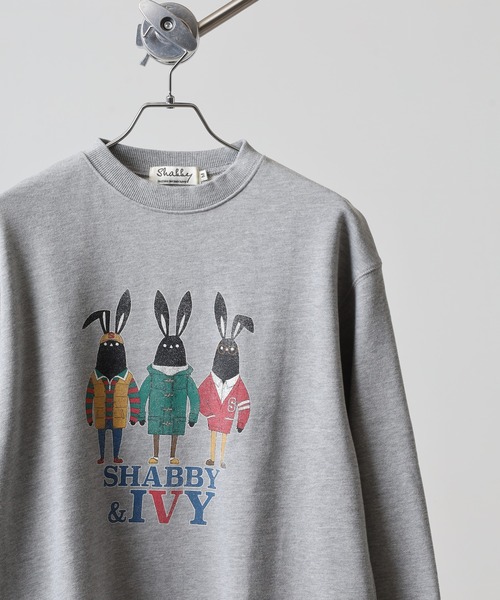 FUNALIVE（ファンアライブ）の「SHABBY シャビ クルーネックスウェット unisex（スウェット・メンズ・カーキ/ブラック/ワイン/ホワイト系1/オフホワイト/杢グレー/カーキ系1/ネイビー系1/ネイビー・M/XL/L）」の4枚目の写真