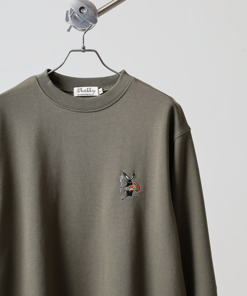 FUNALIVE（ファンアライブ）の「SHABBY シャビ クルーネックスウェット unisex（スウェット・メンズ・カーキ/ブラック/ワイン/ホワイト系1/オフホワイト/杢グレー/カーキ系1/ネイビー系1/ネイビー・M/XL/L）」の5枚目の写真