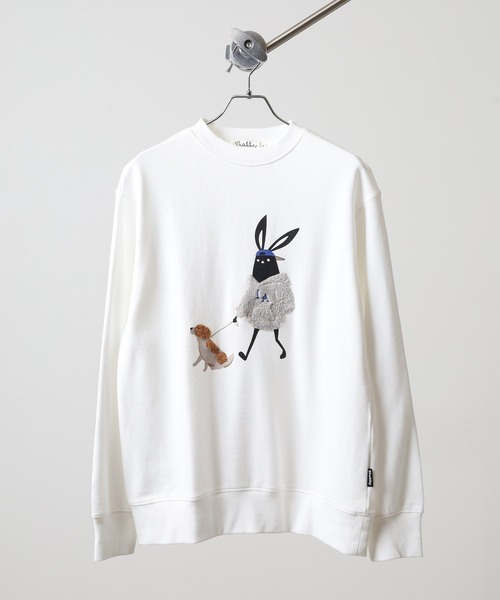 FUNALIVE（ファンアライブ）の「SHABBY シャビ クルーネックスウェット unisex（スウェット・メンズ・カーキ/ブラック/ワイン/ホワイト系1/オフホワイト/杢グレー/カーキ系1/ネイビー系1/ネイビー・M/XL/L）」の12枚目の写真