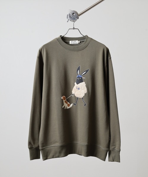 FUNALIVE（ファンアライブ）の「SHABBY シャビ クルーネックスウェット unisex（スウェット・メンズ・カーキ/ブラック/ワイン/ホワイト系1/オフホワイト/杢グレー/カーキ系1/ネイビー系1/ネイビー・M/XL/L）」の13枚目の写真